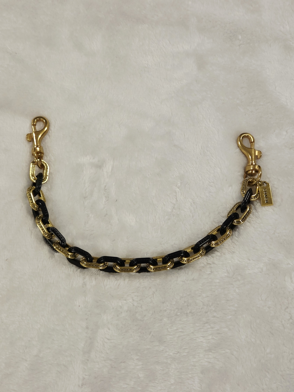 C Logo Gold and Black Link Bag Chain Luxury Purse Chain